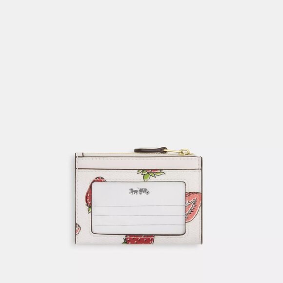 COACH Mini Skinny Id Case With Strawberry Print - Picture 3 of 3